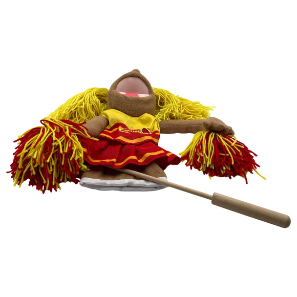 Melissa & Doug Cheerleader Puppet WITH Stick Wood Rod #2554 Megan Pompomovich - Picture 2 of 9